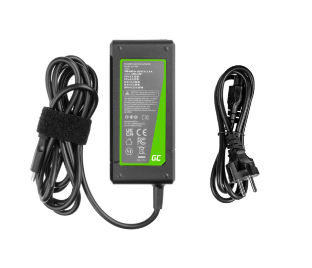 GREENCELL Zasilacz GC USB-C 65W 5V-9V-12V-15V/3A, 20V/3.25A Power Delivery AD134P - 739371 - zdjęcie 3